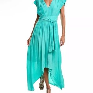RAMY BROOK Rebecca Hi-Low Satin Maxi Dress